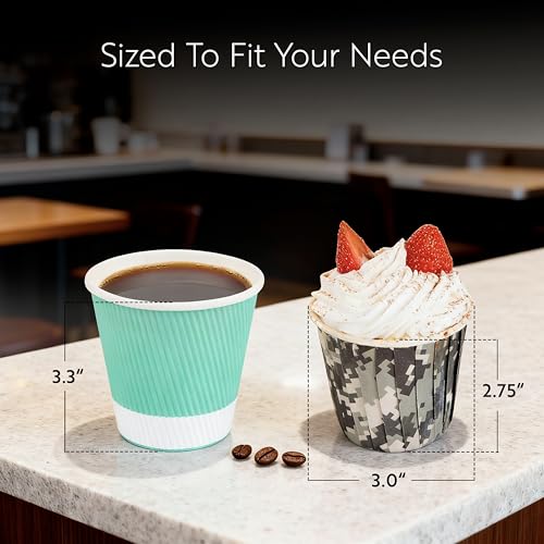 Restaurantware 4 oz Round Camouflage Paper Tall Baking Cup, 200 Pack - color: Camouflage, size: Tall