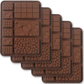 Break Apart Silicone Chocolate Molds, Chocolate Bar Molds, Homemade Protein and Energy Bar Molds, 5 Packs
