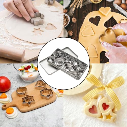 30Pcs Mini Cookie Cutters Set with Box