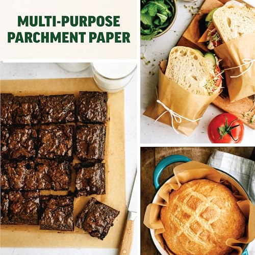 Zenlogy 10x10 Parchment Paper Squares, 200 Sheets, Unbleached, Pre-Cut - size: 10x10 - 200 Sheets