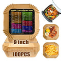 Air Fryer Liners for Instant Pot 6QT, 9 Inch Airfryer Liners Disposable, Non-stick Air Fryer Paper Liners Oil Resistant, Waterproof, Food Grade Air Fryer Parchment Paper Liners for Roasting Microwave - size: 9 Inch