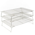 Durable 3 Tiers Stackable, 16" x 10" Cooling Rack for Baking - size: 10" x 16" 3-Pack