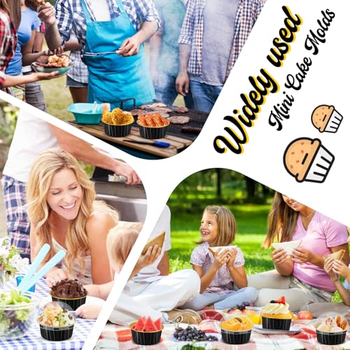 60 Pack 5 OZ Disposable Round Mini Cake Pans with Lids - color: Style 2-60 Pack