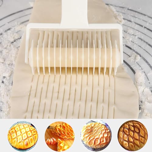 Dough Lattice Craft Roller Cutter Large Baking Tool Cookie Pie Pizza Bread Pastry (Small)