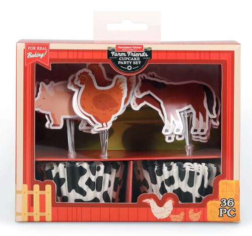 Handstand Kitchen Farm Friends Cupcake Decoration Set with Cups & Toppers