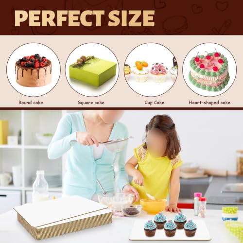 24 Pack 13.75x9.75 White Rectangle Quarter Sheet Cake Boards - size: 24 Pack