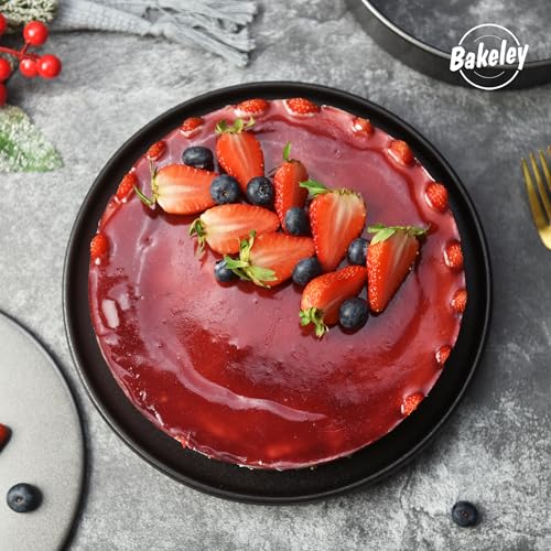 8 Inch Round Cake Pan Removable Bottom Nonstick Carbon Steel for Baking - color: Black, size: 8 inch