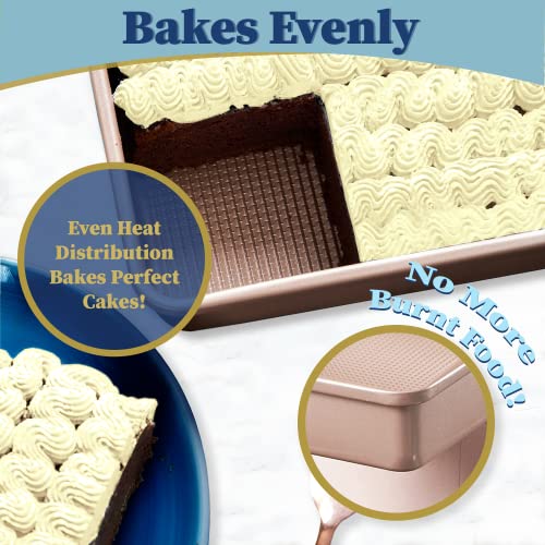 Ultra Cuisine Nonstick Square Cake Pan, Nonstick Baking Pan, 8 x 8 inch - size: 8.46 x 8.46 x 2.24