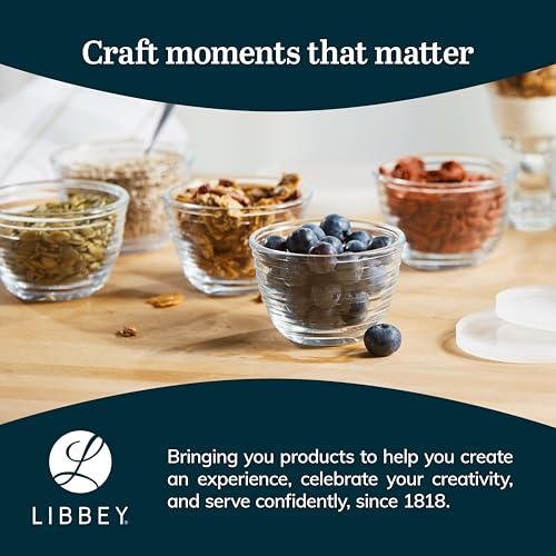 Libbey Baker's Basics 8-Piece Small Glass Bowls with Plastic Lids - color: Small Bowls/w Lids 8