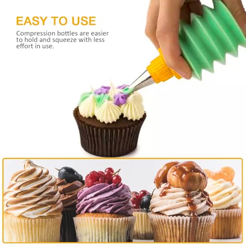 6Pcs Icing Piping Kit, Plastic Icing Bottles for Cookies, Cakes - size: 2.5, 4 Inch