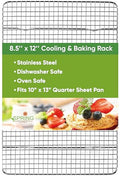 Spring Chef 8.5" x 12" Stainless Steel Cooling Rack for Cooking & Baking - size: 8.5"x12", style: 1 Pack
