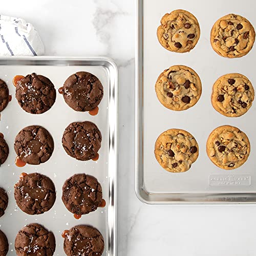Nordic Ware Naturals Half Sheet - USA Made Aluminum Commercial Quality Sheet Pan for Baking or Roasting, Encapsulated Galvanized Steel Rim Prevents Warping, 2-Pack - style: 2pk Half Sheet