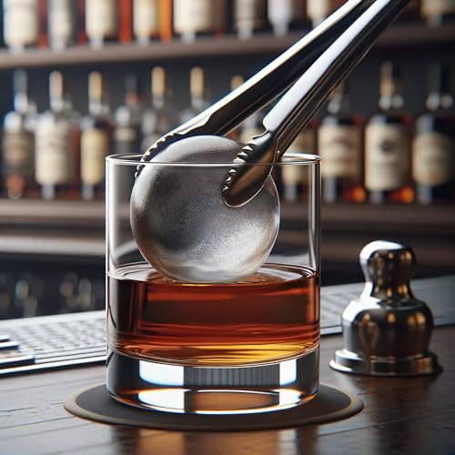 Clear Ice Maker Set, Crystal Ball & Cube Molds for Whiskey Cocktails - color: Ultra Clear Sphere X4