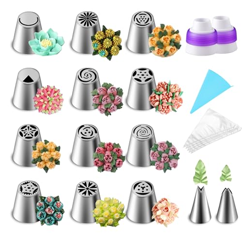 Suuker Large Piping Tips & Russian Tips Set