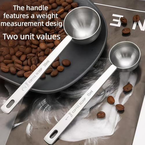 Coffee Spoon Stainless Steel Long-Handled Spoon, 1 and 2 Tbsp Spoon Silver - color: Silver Long