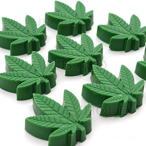 Marijuana Leaf Silicone Trays for Chocolate Gummies Party Novelty Gift Mold with Dropper, 3 Pack - size: 3pk with dropper