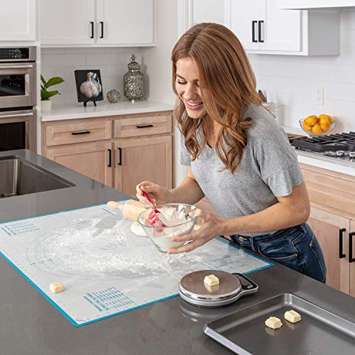 Silicone Pastry Mat XXL, Extra Large Dough Rolling Mat for Baking & Pizza