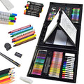 Sunnyglade 185 Pieces Double Sided Trifold Easel Art Set Art Supplies Black - color: multi-color