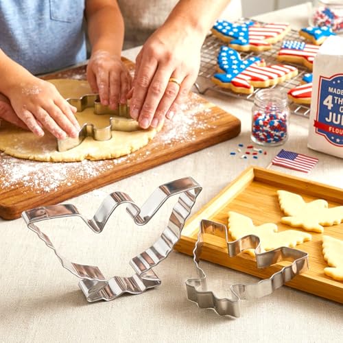 4th of July Cookie Cutters 8Pcs Large Size for Celebration - style: 4th of July