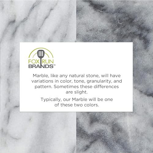 Fox Run Marble Rolling Pin & Stand, White Marble With Aluminum Handles Pin - color: White, Aluminum Handles