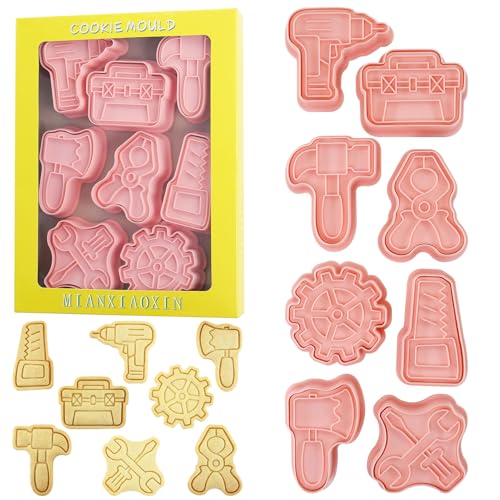 8Pcs Construction Tools Cookie Cutter Plastic Hardware Shaped Baking Molds
