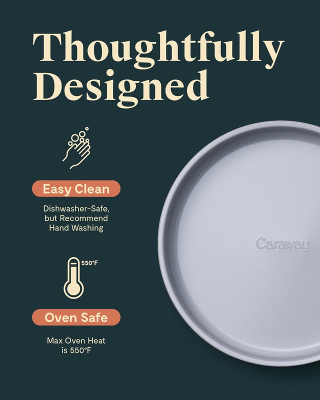 Caraway 9" Non-Stick Ceramic-Coated Circle Pan - color: Cream, size: 9 IN