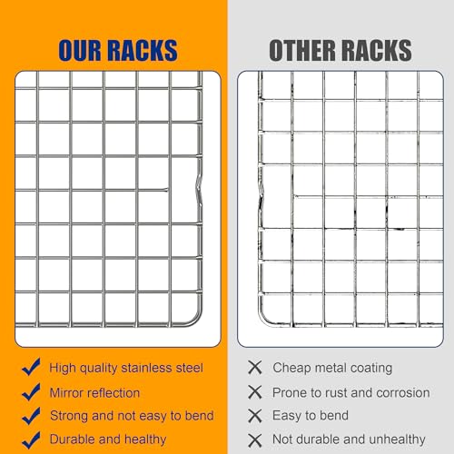 2 PCS Cooling Racks for Cooking and Baking, 10" x 16", Silver - color: Silver, size: 10‘’x16‘’-2PC