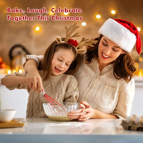 OYV Christmas Whisk Set of 3, 8/10/12 Inch, Holiday Red/Green/White - color: Red+Green+White