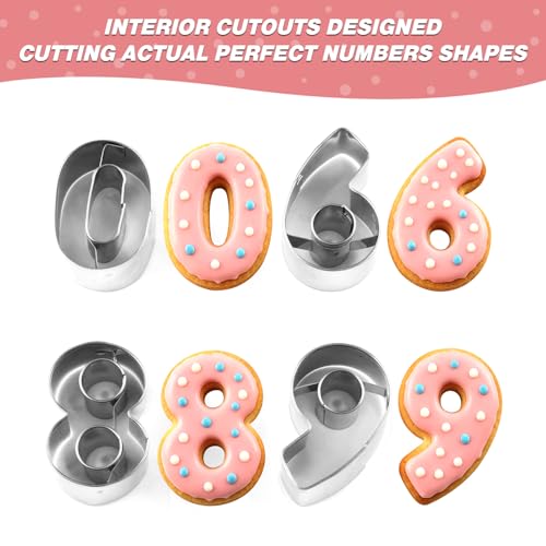 1.7-Inch Number Cookie Cutters, Cake Decorating Number Cutters (9PCS/ Set)