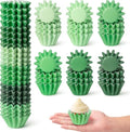 Green Mini Size Cupcake Liners, Bulk Grease Resistant Muffin Baking Cups - color: Green