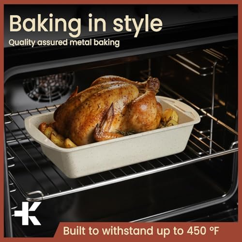 Nonstick Loaf Pan Set Pack of 4, 7" to 11" Large Baking Bread Pan, Oven Safe Up to 450°F, PFOA, PFOS, PTFE Free, Space Saving Stackable Design, Stain Resistant, Dishwasher Friendly, White Marble - color: White Marble, size: 4 Pack (Varied Sizes)