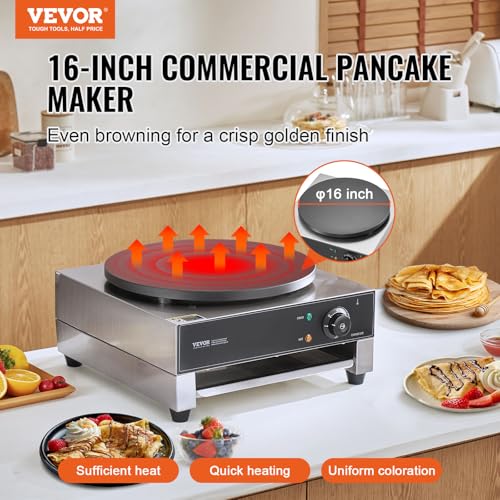 VEVOR Commercial Waffle Maker 1 Pc, Electric Stainless Steel - size: 1 Pc