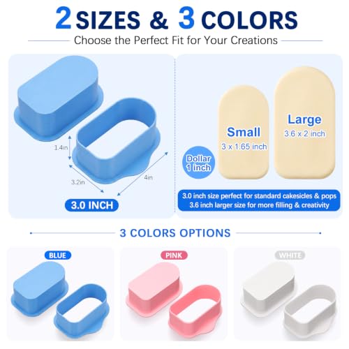 Cakesicle Cutter, Cakesicle Mold, Blue, 3.6”, Oval - color: Blue, size: 3.6”