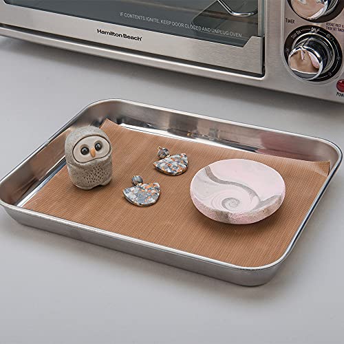 Polyform Sculpey Tools Oven-Safe Work Mat, Reusable silicone non-skid mat, polymer oven bake clay tool, 7.75” H x 13” W, great for all skill levels and craft projects, Medium