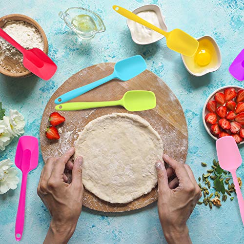 Patelai 7 Pcs Small Silicone Spoonula Spatula, 8.2 Inch Non Stick