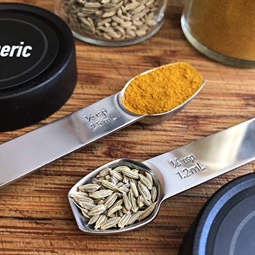 AllSpice Stainless Steel Double Sided Measuring Spoon Set - size: 2 Spoon Set