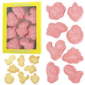 8Pcs Dinosaur Cookie Cutters Dino Egg Footprint Biscuit Molds for Kids - color: Dinosaur C
