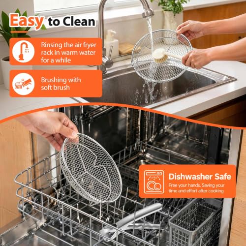 P&P CHEF 7.9'' Round Air Fryer Rack Set of 3, Air Fryer Basket for Grill