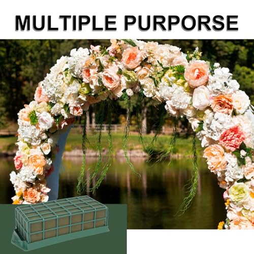 6 Pack Floral Foam Cage, Premium Floral Cage Foam Box for Fresh and Artificial Flowers – Perfect for Wedding, Home and Garden Decorations(11.8 x 4.7 x 3.15 inch) - size: 6 Pack 11.8 inch