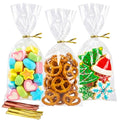 Morepack Cellophane Treat Bags 4x9 In 200 PCS Cookie Bags with Twist Ties - size: 4x9 Inch (Pack of 200)