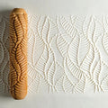 MKM Pottery Tools Wood Big Hand Rollers for Clay (BHR-154 Layered Leaves) - color: BHR-154 Layered Leaves