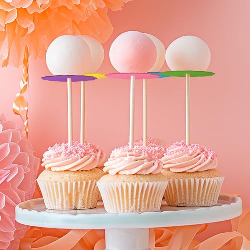100 Pcs Scalloped Cake Pop Boards with Hole Cake Base, Multicolor - color: Multicolor