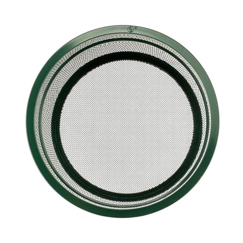 SE 5.5 Inch Mini Stackable Classifier Gold Prospecting Pan - 20 Holes/Square Inch Stainless Steel Mesh Sifting Pan, Green - size: GP4-20