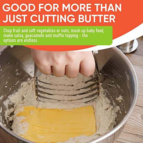 Spring Chef Medium Dough Blender Hand Tool - Durable Pastry Cutter - Black - color: Black, size: 3" Medium
