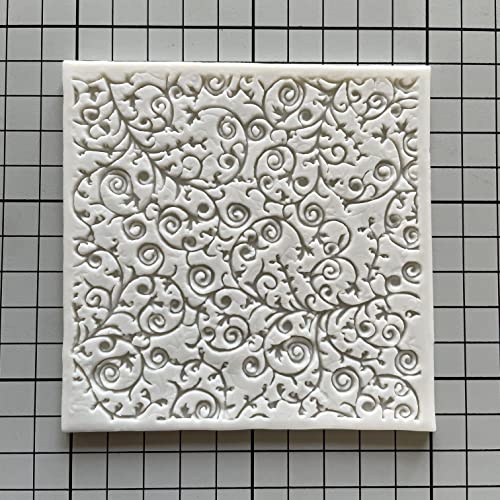 square sugar edible vine lace mold cake silicone Embossing Mat