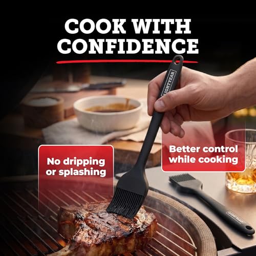 Lightyear Silicone Basting Brush for Cooking – Pastry Brush Set - color: Black