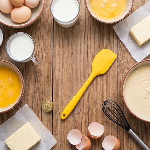 24 Pcs Small Silicone Spatula and Whisks Set Bulk for Cooking, Mini Baking Tools Non-Stick Flexible Kitchen Utensils for Mixing, Baking, Party Favor Gift Supplies (8 Inch)