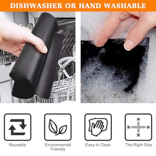 Air Fryer Liners Reusable Teflon Mats Compatible with Nuwave Bravo xl Air Fryer Toaster Smart Oven, Baking Sheet Liners AirFryer Accessories for Nuwave 12-in-1 30qt Oven, 5 Pcs, 9x13 inches