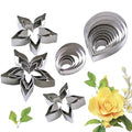 KALAIEN 23pcs/set Rose Petal Cutter Set Gum Paste Fondant Cake Cutters - color: Rose Petal Cutter Set (23pcs)