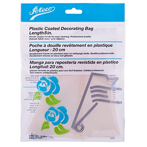 Ateco Plastic Coated Canvas Decorating Bag, 8-Inch, Reusable, Made in USA - size: 8-Inch